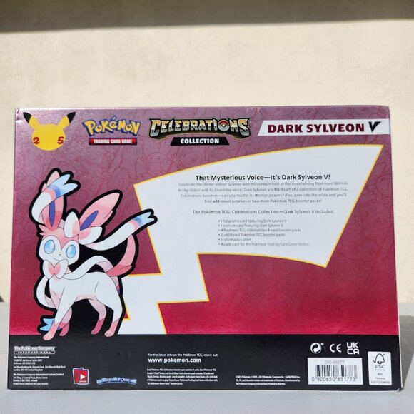 NEW Pokemon Trading Card Games Celebrations Dark Sylveon V Cards TCG booster pac - Picture 6 of 8